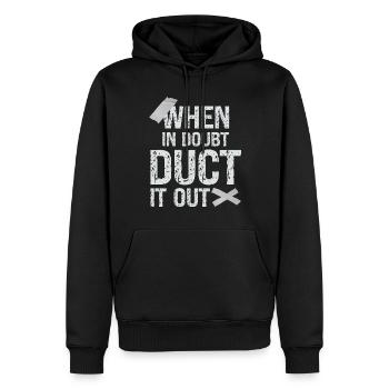 Duct Tape Engineer Humorous Men's Duct Tape - Men’s Premium Organic Hoodie - black - Front - Nico (187cm)