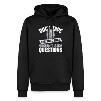 Duct Tape Engineer Humorous Men's Duct Tape - Men’s Premium Organic Hoodie - black - Front - Nico (187cm)