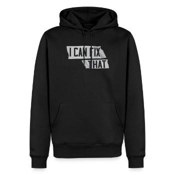 Duct Tape Engineer Humorous Men's Duct Tape - Men’s Premium Organic Hoodie - black - Front - Nico (187cm)