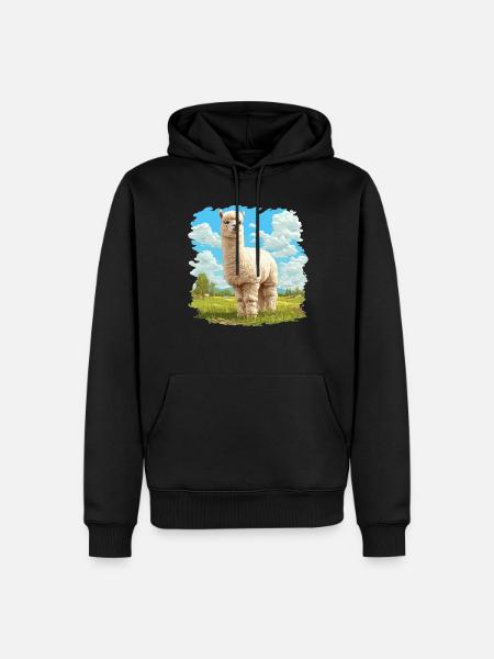 Alpaca Alpacas Alpaca - Men’s Premium Organic Hoodie - black