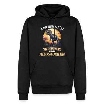 Allosaurier Allosaurus - Männer Premium Bio Hoodie - Schwarz - Vorne - Nico (187cm)