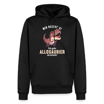 Allosaurier Allosaurus - Männer Premium Bio Hoodie - Schwarz - Vorne - Nico (187cm)