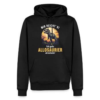 Allosaurier Allosaurus - Männer Premium Bio Hoodie - Schwarz - Vorne - Nico (187cm)