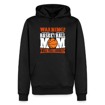 Basketball Mom Basketball Mama - Männer Premium Bio Hoodie - Schwarz - Vorne - Nico (187cm)
