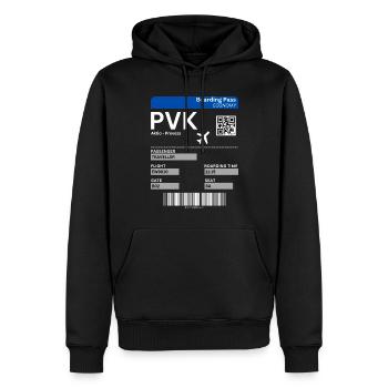 Preveza Aktio Boarding Pass Griechenland Urlaub - Männer Premium Bio Hoodie - Schwarz - Vorne - Nico (187cm)