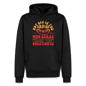 Hot Dog Adult Hot Dog Is The - Männer Premium Bio Hoodie - Schwarz - Vorne - Nico (187cm)