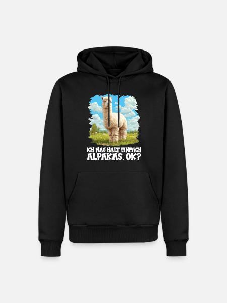 Alpaca Alpacas Alpaca - Men’s Premium Organic Hoodie - black
