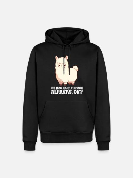 Alpaca Alpacas Alpaca - Men’s Premium Organic Hoodie - black