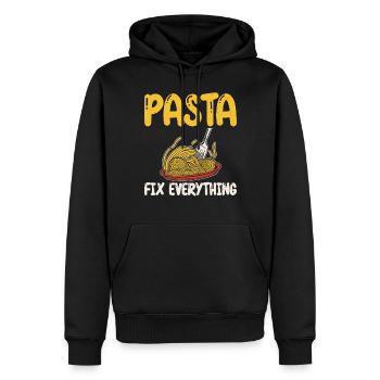 Pasta Lover Gifts - Männer Premium Bio Hoodie - Schwarz - Vorne - Nico (187cm)
