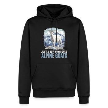Alpine Goat Bergziegen Bergziege - Männer Premium Bio Hoodie - Schwarz - Vorne - Nico (187cm)