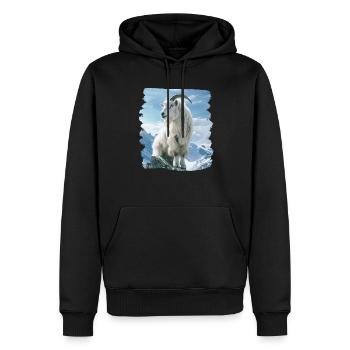 Alpine Goat Bergziegen Bergziege - Männer Premium Bio Hoodie - Schwarz - Vorne - Nico (187cm)