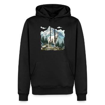 Alpine Goat Bergziegen Bergziege - Männer Premium Bio Hoodie - Schwarz - Vorne - Nico (187cm)