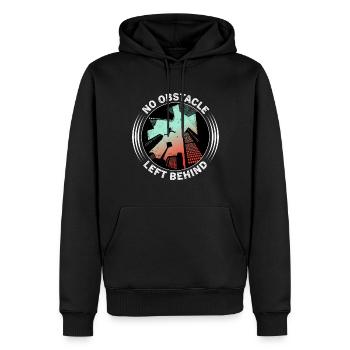 Drôle de dicton de parkour - Sweat à capuche Premium bio Homme - noir - Devant - Nico (187cm)
