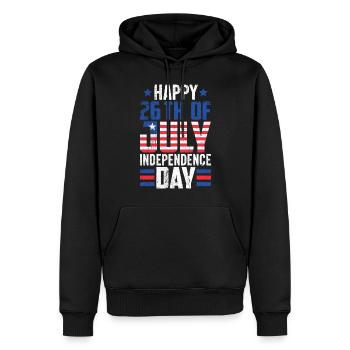 26 juillet Drapeau Libéria Jour de l’indépendance - Sweat à capuche Premium bio Homme - noir - Devant - Nico (187cm)