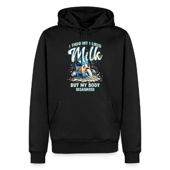 Milchallergie I Thought I Liked Milk - Männer Premium Bio Hoodie - Schwarz - Vorne - Nico (187cm)