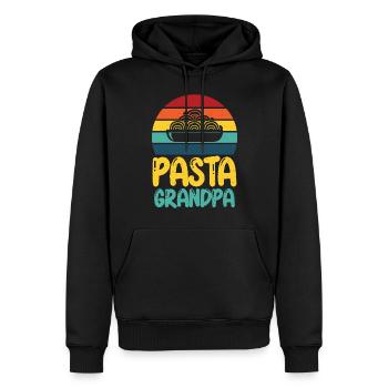 Cadeaux pour les amateurs de pâtes - Sweat à capuche Premium bio Homme - noir - Devant - Nico (187cm)