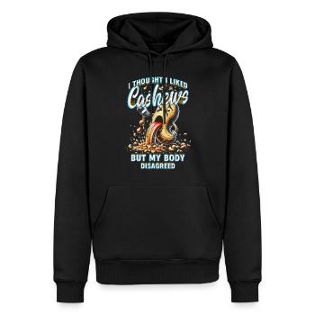 Cashewallergie I Thought I Liked Cashews - Männer Premium Bio Hoodie - Schwarz - Vorne - Nico (187cm)