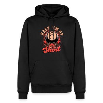 Rack de billard à 8 balles La vie est courte - Sweat à capuche Premium bio Homme - noir - Devant - Nico (187cm)