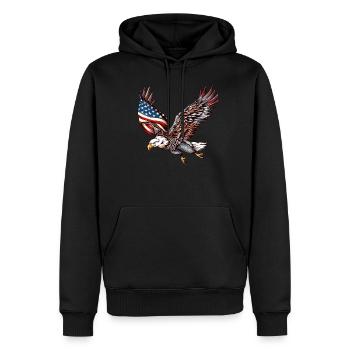 Eagle American Flag 4th of July Eagle Gifts Kids - Männer Premium Bio Hoodie - Schwarz - Vorne - Nico (187cm)