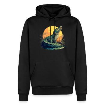 Alligatoren Alligator - Männer Premium Bio Hoodie - Schwarz - Vorne - Nico (187cm)