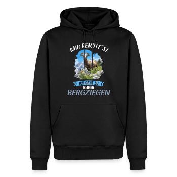 Alpine Goat Bergziegen Bergziege - Männer Premium Bio Hoodie - Schwarz - Vorne - Nico (187cm)