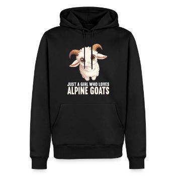 Alpine Goat Bergziegen Bergziege - Männer Premium Bio Hoodie - Schwarz - Vorne - Nico (187cm)