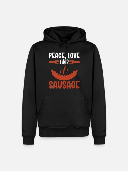 Sausage Lover - Men’s Premium Organic Hoodie - black