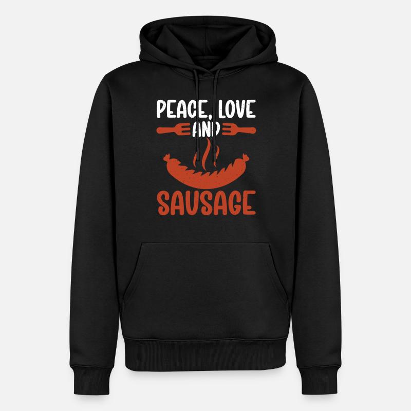 Sausage Lover - Männer Premium Bio Hoodie - Schwarz