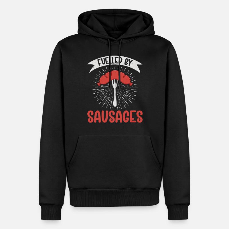 Amateur de saucisses - Sweat à capuche Premium bio Homme - noir