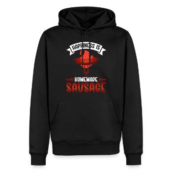 Sausage Lover - Männer Premium Bio Hoodie - Schwarz - Vorne - Nico (187cm)