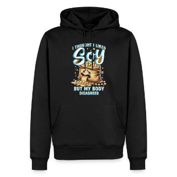 Sojaallergie I Thought I Liked Soy - Männer Premium Bio Hoodie - Schwarz - Vorne - Nico (187cm)