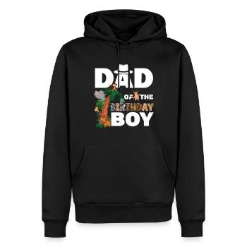 Papa Of The Wild One Anniversaire Zoo Safari à thème - Sweat à capuche Premium bio Homme - noir - Devant - Nico (187cm)