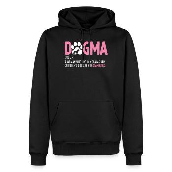 Dogma Lustige Definition Hund Oma Welpe Enkelhund - Männer Premium Bio Hoodie - Schwarz - Vorne - Nico (187cm)