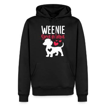 Weenie Oma Lustiger Hund Oma Dackel Hund - Männer Premium Bio Hoodie - Schwarz - Vorne - Nico (187cm)