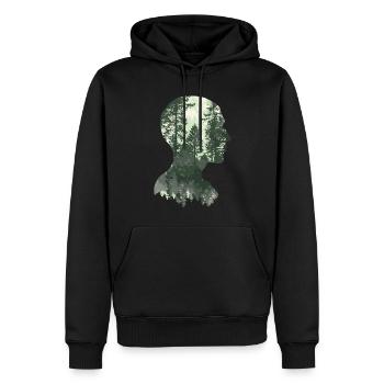 Shinrin Yoku Japanese Art Nature Forest - Männer Premium Bio Hoodie - Schwarz - Vorne - Nico (187cm)