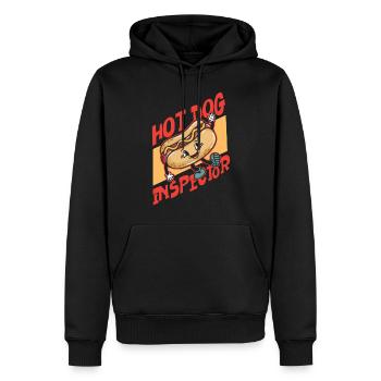 Hot Dog Adult Hot Dog Inspector - Männer Premium Bio Hoodie - Schwarz - Vorne - Nico (187cm)