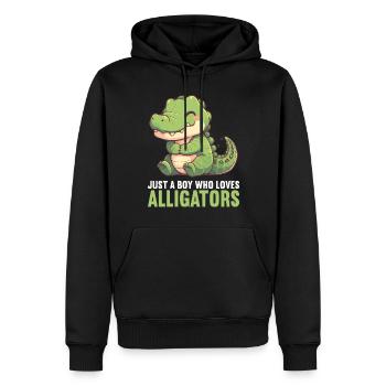 Alligatoren Alligator - Männer Premium Bio Hoodie - Schwarz - Vorne - Nico (187cm)