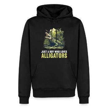 Alligatoren Alligator - Männer Premium Bio Hoodie - Schwarz - Vorne - Nico (187cm)