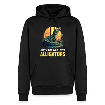 Alligatoren Alligator - Männer Premium Bio Hoodie - Schwarz - Vorne - Nico (187cm)
