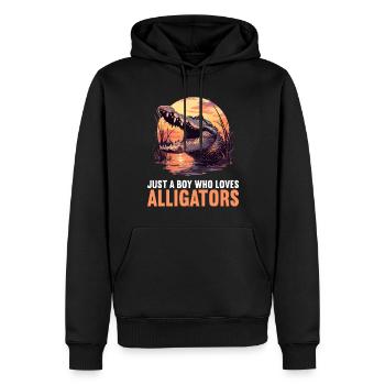 Alligatoren Alligator - Männer Premium Bio Hoodie - Schwarz - Vorne - Nico (187cm)