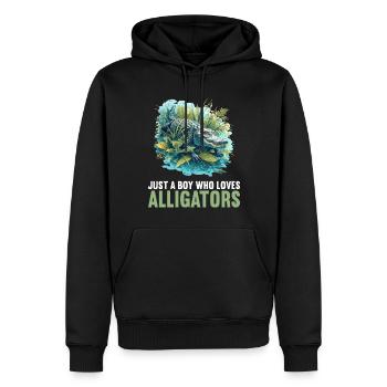 Alligatoren Alligator - Männer Premium Bio Hoodie - Schwarz - Vorne - Nico (187cm)