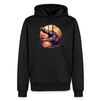 Alligatoren Alligator - Männer Premium Bio Hoodie - Schwarz - Vorne - Nico (187cm)