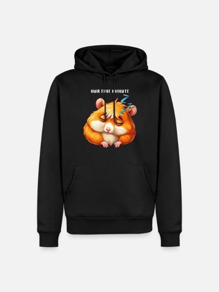 SLEEP JUST ONE MINUTE - Men’s Premium Organic Hoodie - black