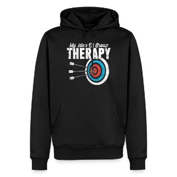 Funny Archery Arrow Recurve Bow Hunting Archery - Men’s Premium Organic Hoodie - black - Front - Nico (187cm)