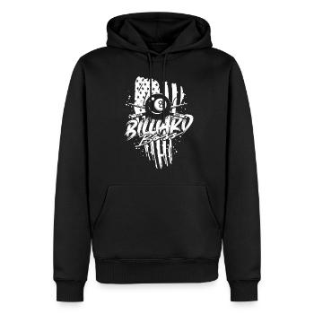 8-Ball Billard - Männer Premium Bio Hoodie - Schwarz - Vorne - Nico (187cm)