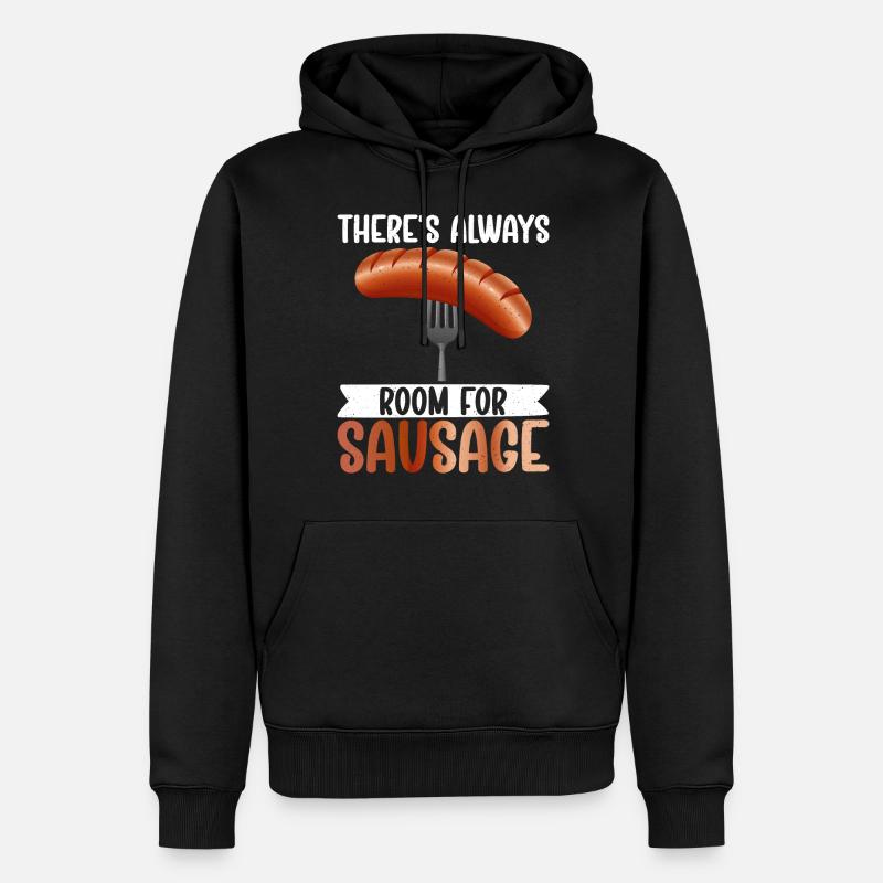 Amateur de saucisses - Sweat à capuche Premium bio Homme - noir
