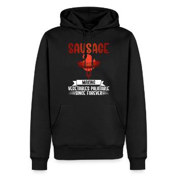 Sausage Lover - Männer Premium Bio Hoodie - Schwarz - Vorne - Nico (187cm)