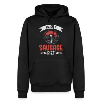 Sausage Lover - Männer Premium Bio Hoodie - Schwarz - Vorne - Nico (187cm)