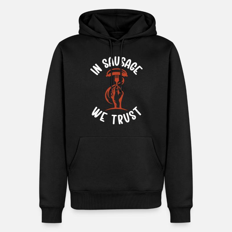 Amateur de saucisses - Sweat à capuche Premium bio Homme - noir