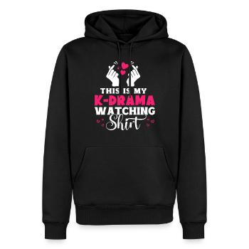 Fan d’amant de K-Drama Korean Drama Merch - Sweat à capuche Premium bio Homme - noir - Devant - Nico (187cm)